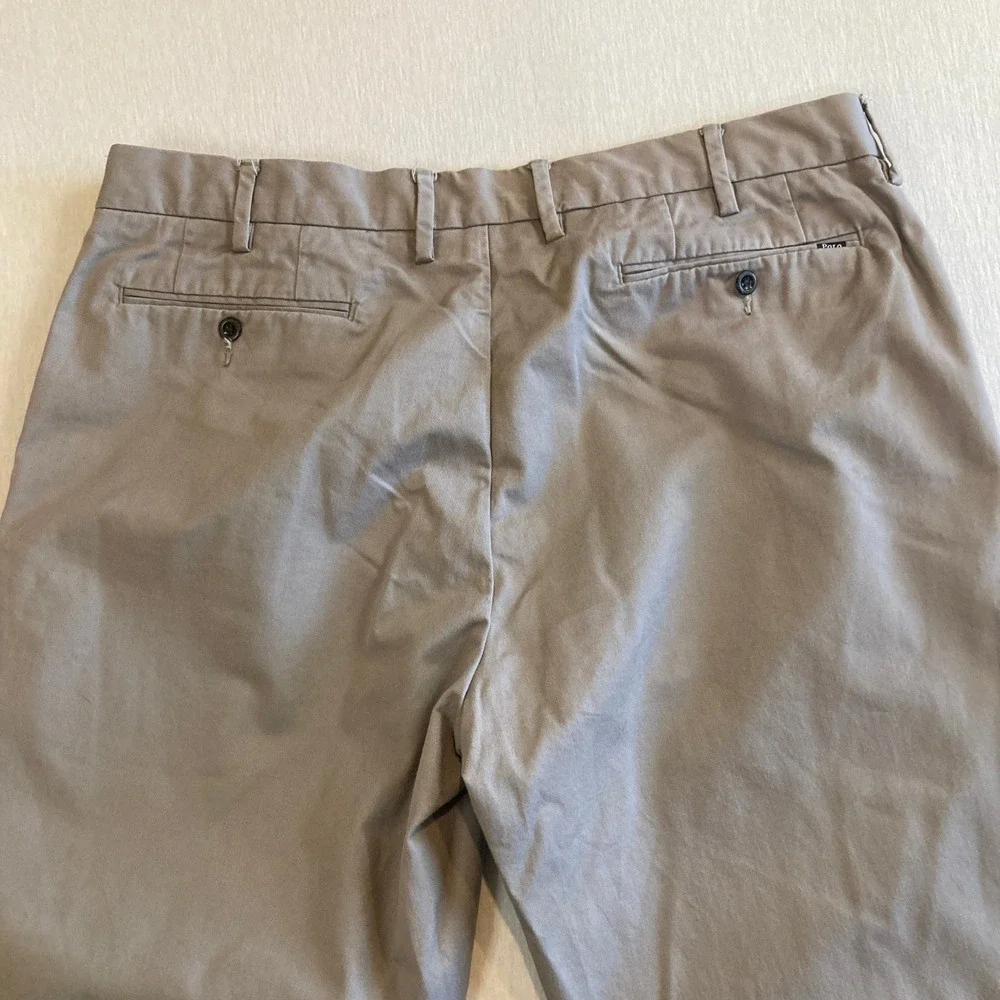 Polo Ralph Lauren Pants Men 38x32‎ (Fit 37x30) Stretch Classic Fit Taupe Gray